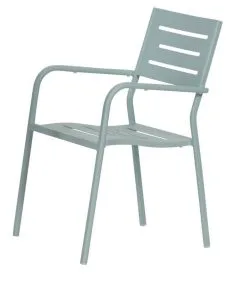 Exotan Tuinstoel Met Armleuning - Aluminium - Blauw - 85x56x53