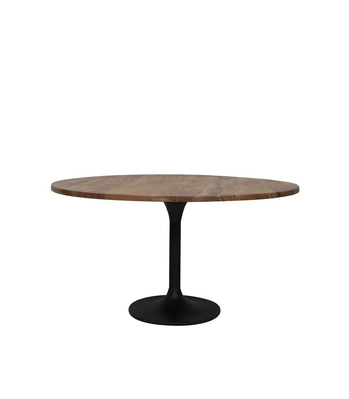 Light & Living Eettafel Biboca - Hout/Zwart - Ø120cm