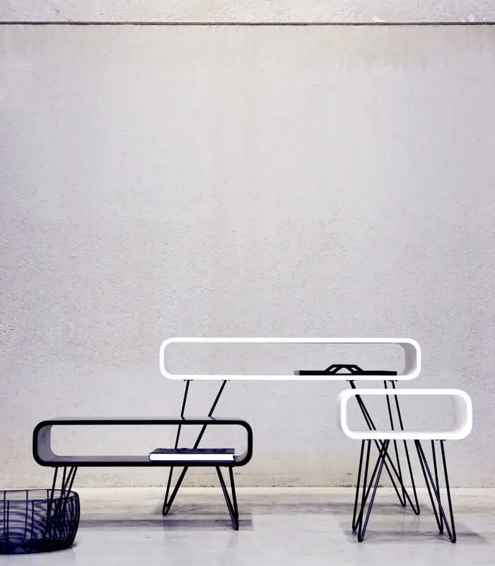 XLBoom Metro Coffee Tafel Zwart/ Zwarte Poten - Image 2