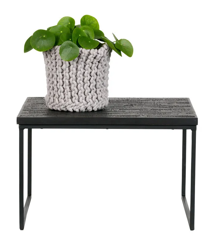 BePureHome Sharing Bijzettafel - Hout/Metaal - Zwart - 38x60x60 - Image 3