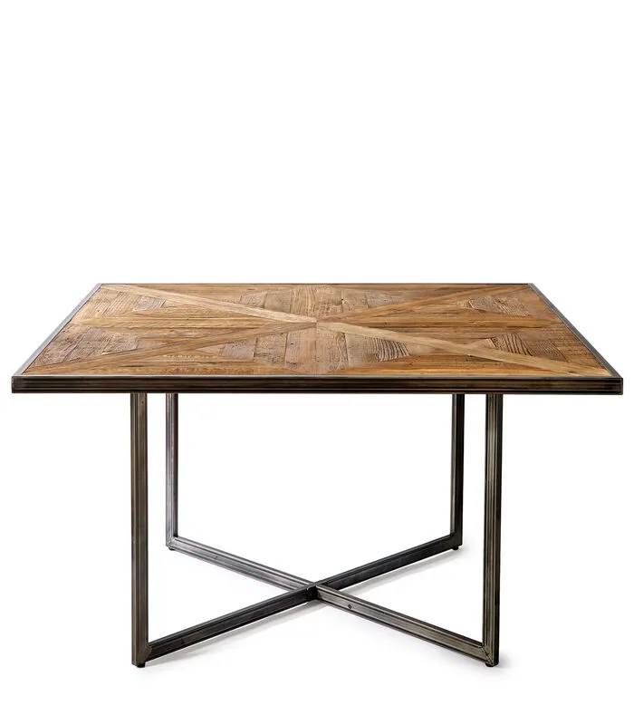 Rivièra Maison Riviera Maison Eettafel Vierkant - Le Bar American Dining Table - 140x140 Cm - Grijs