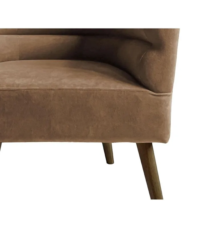 Leitmotiv Stoel Explicit - Suede Look Chocolade Bruin - 74x71x74cm - Image 4