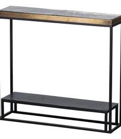 BePureHome Sunday Bijzettafel - Metaal/Glas - Zwart - 74x82x21