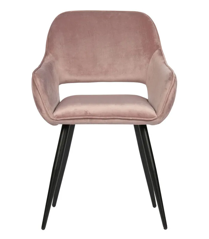 WOOOD Jelle Stoel - Velvet - Lichtroze - Set Van 2 - Image 3