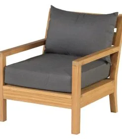 Exotan Loungestoel Tuin St. Peter - Teak - Grijs - 80x70x80