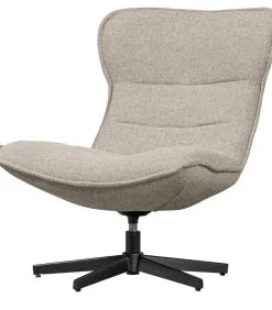BASICLABEL Draaifauteuil Warp - Bouclé - Taupe Melange - 92x81x92