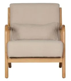 WOOOD Mark Fauteuil - Stof - Naturel - 75x67x82
