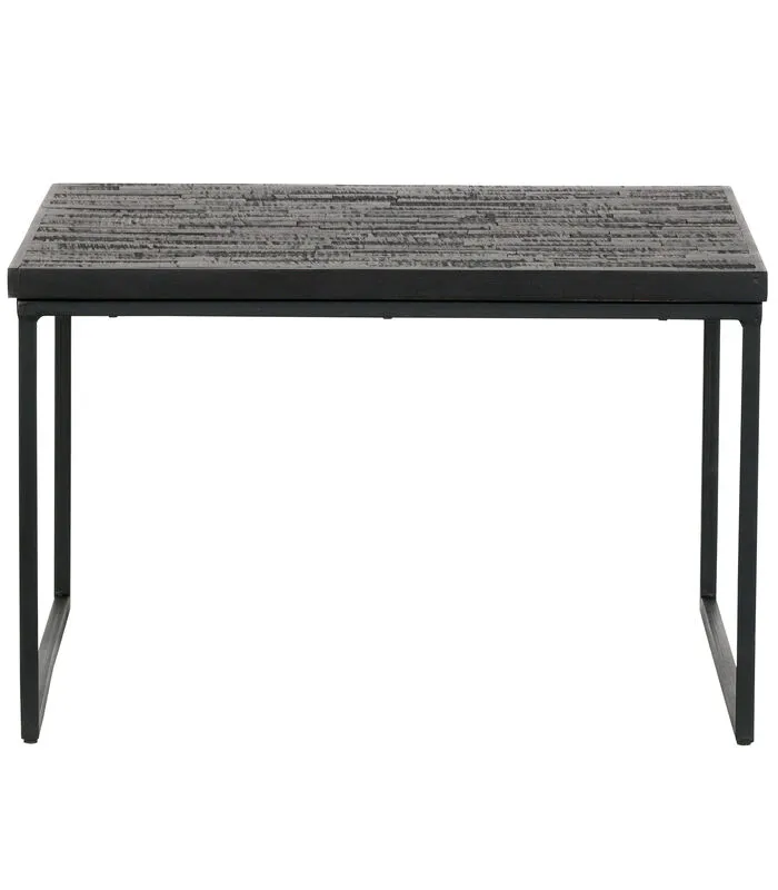 BePureHome Sharing Bijzettafel - Hout/Metaal - Zwart - 38x60x60