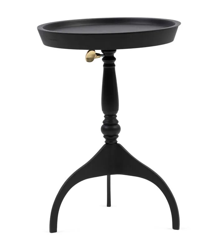 Rivièra Maison Bijzettafel Verstelbaar - Crosby Adjustable End Table - Zwart