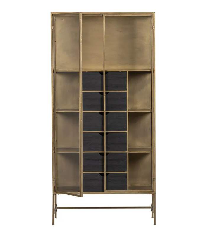 WOOOD Exclusive Exclusive Kayaz Vitrinekast - Metaal - Brass - 187x90x40 - Image 4