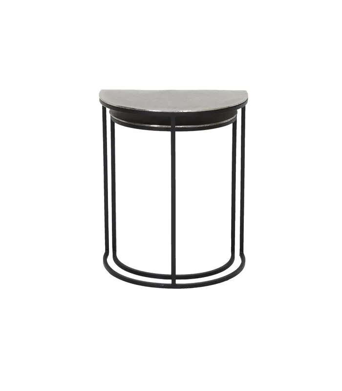 Light & Living Bijzettafel Peto - Antiek Lood/Zwart - Set - Image 2