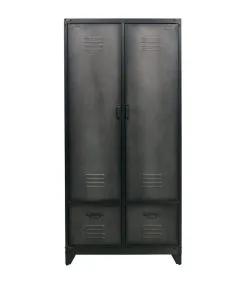 VTwonen Locker - Metaal - Zwart - 190x90x50