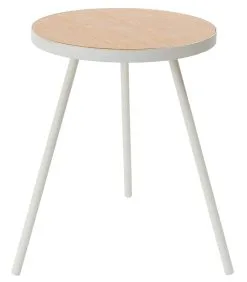 Yamazaki Round Side Table - Tower - White