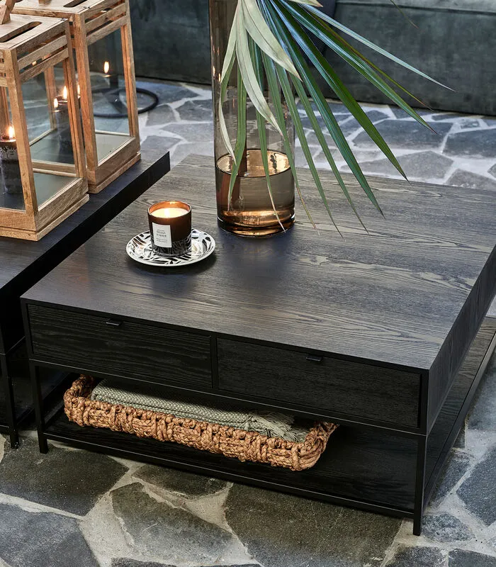 Rivièra Maison Salontafel Vierkant - The Bobby Table - Zwart - Image 2