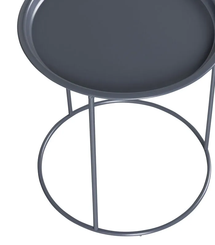 WOOOD Ivar Bijzettafel M - Metaal - Asphalt - 43x40x40 - Image 4