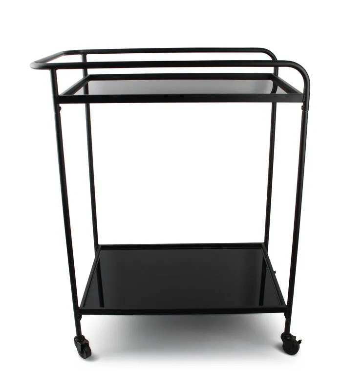 Salt & Pepper Serveerwagen 66x40xH83,5cm 2 Lagen Zwart Bar