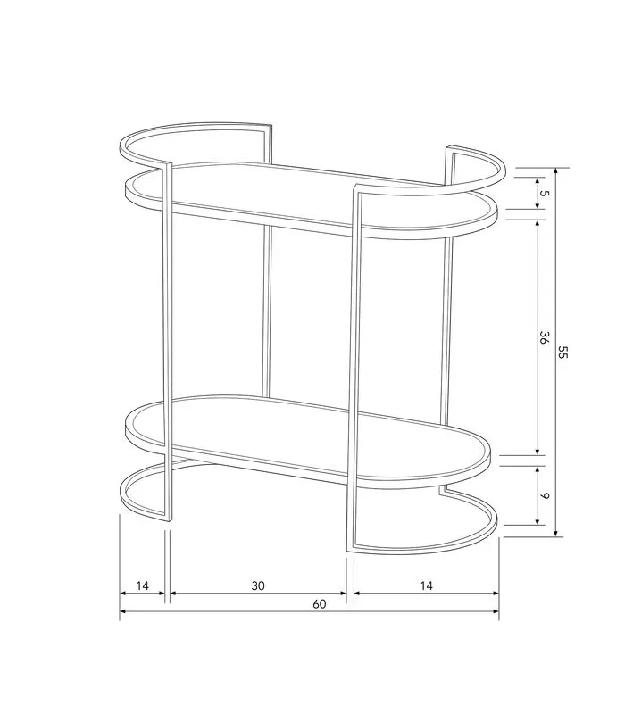BePureHome Capital Sidetable - Metaal - Antique Brass - 55x60x32 - Image 4