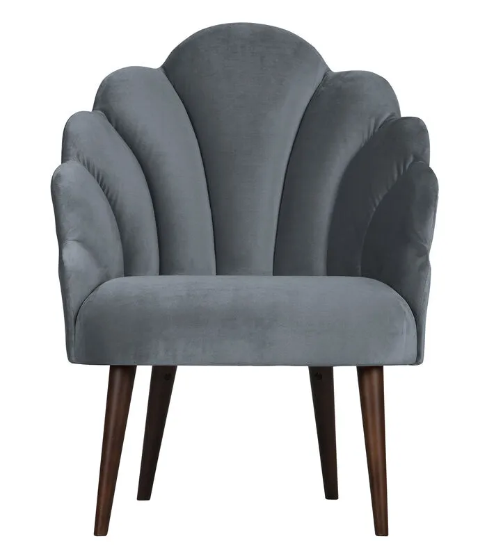 WOOOD SCHELP STOEL VELVET - Image 2