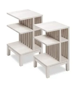 WOODEK 2 X Nachtkastje CELINE In Berkenhout