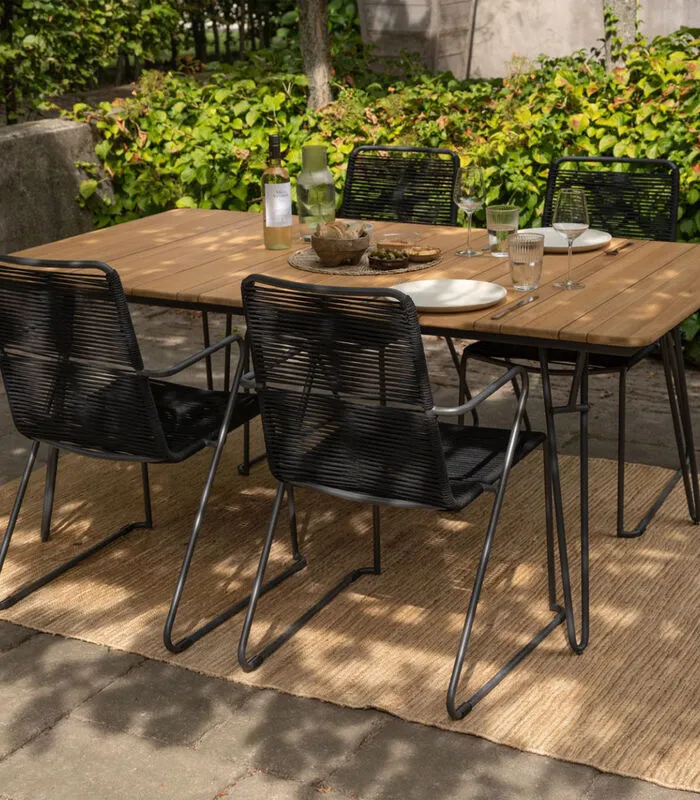 Exotan Tuinstoel Met Armleuning Slimm - Metaal - Zwart - 88x61x52 - Image 2