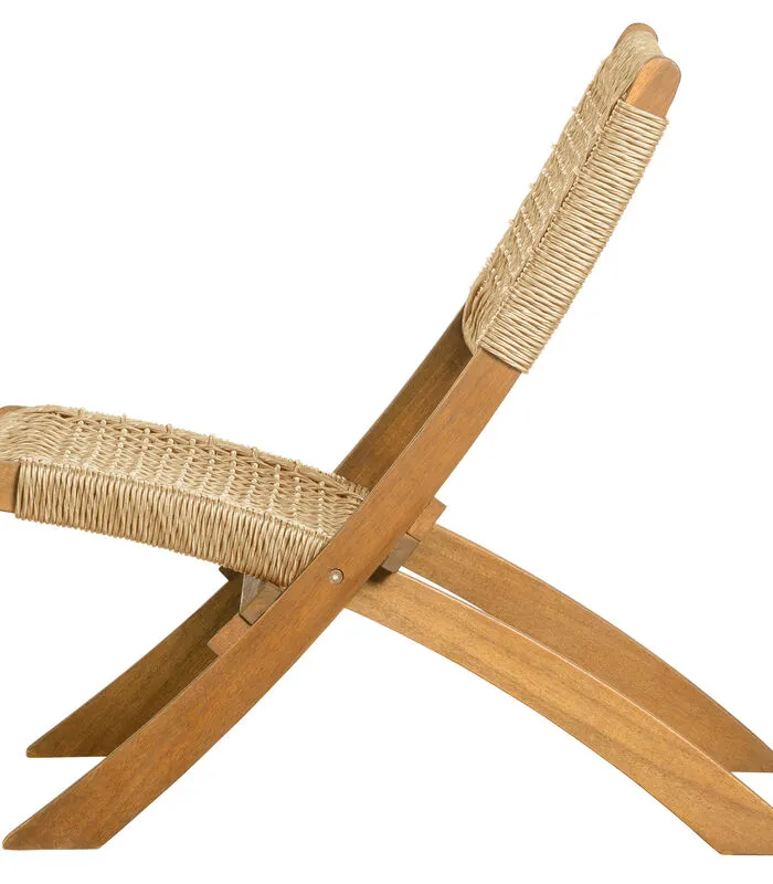 WOOOD Tuinklapstoel Ruit Lois - Hout - Naturel - 73x60x78 - Image 3