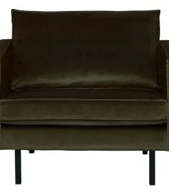BePureHome Rodeo Fauteuil - Velvet - Dark Green Hunter - 85x105x86