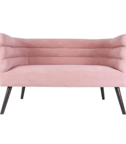 Leitmotiv Bank Explicit - Suede Look Roze - 128x71x74cm