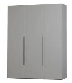 WOOOD Rens Kledingkast 3-Deurs - Noten/Grijs - 210x165x58