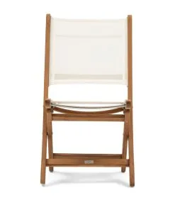 Rivièra Maison Tuinstoel Zonder Armleuning - Gili Outdoor Dining Chair - Teakout - Wit
