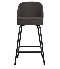 BePureHome Barstoel Vogue - Geweven Stof - Donkergrijs - 89x50x55