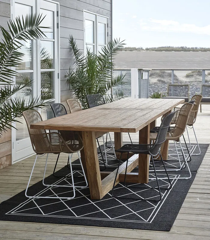Rivièra Maison Tuintafel Hout - Tanjung Outdoor Dining Table - 400x100 Cm - Bruin - Image 2