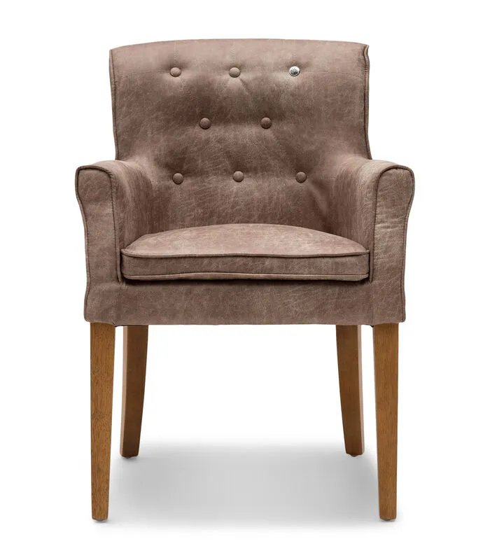 Rivièra Maison Stoel La Scala DAC - Pellini Camel - Pellini, Rubberhout - (LxBxH) 62.0x64.0x82.0 Cm