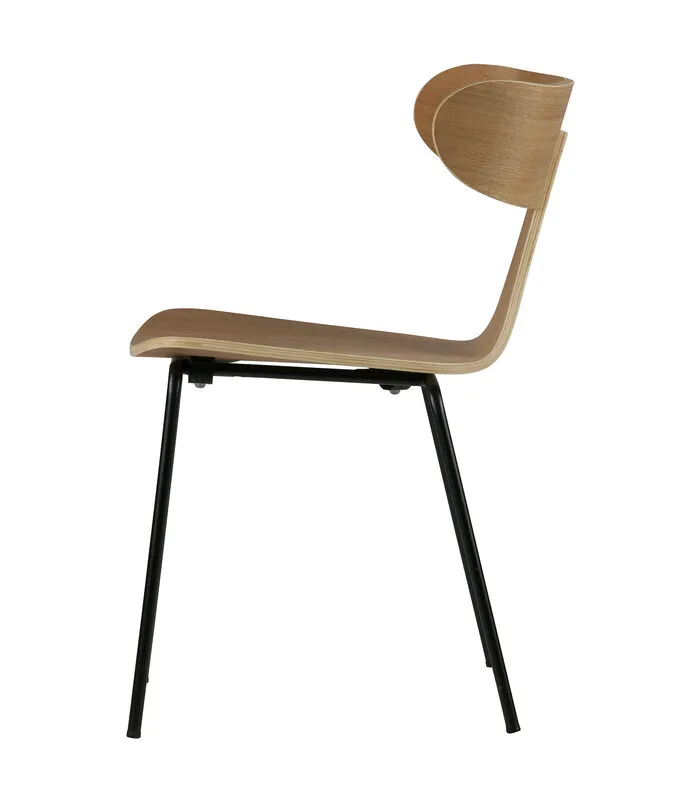 BePureHome Form Stoel - Hout - Naturel - Set Van 2 - Image 4