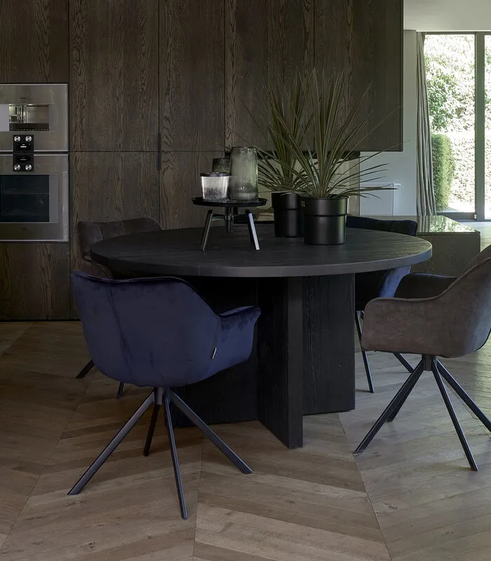 Rivièra Maison Riviera Maison Eettafel Rond 150 Cm - Sherwood Ronde Eettafel - Zwart - Image 2