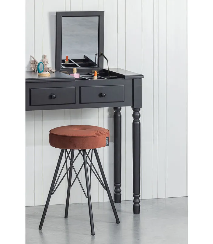 WOOOD Bella Kruk - Velvet - Brick Red - 53x33x33 - Image 2