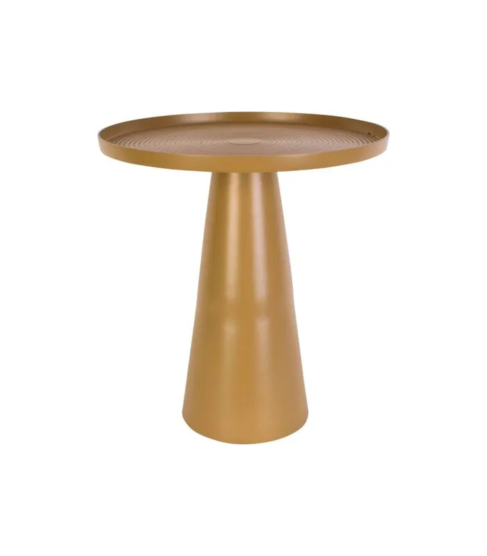 Leitmotiv Bijzettafel Force - Medium - Aluminium Mosterdgeel - Ø40x43cm