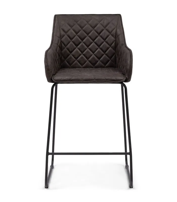 Rivièra Maison Riviera Maison Barkruk Met Rugleuning - Isco Drive Counter Stool - Bruin