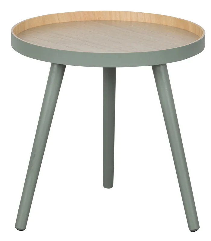 WOOOD Sasha Bijzettafel - MDF - Groen - 41x41x40.5