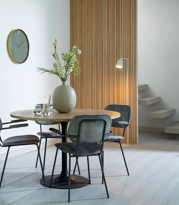 Light & Living Eettafel Biboca - Hout/Zwart - Ø120cm - Image 2