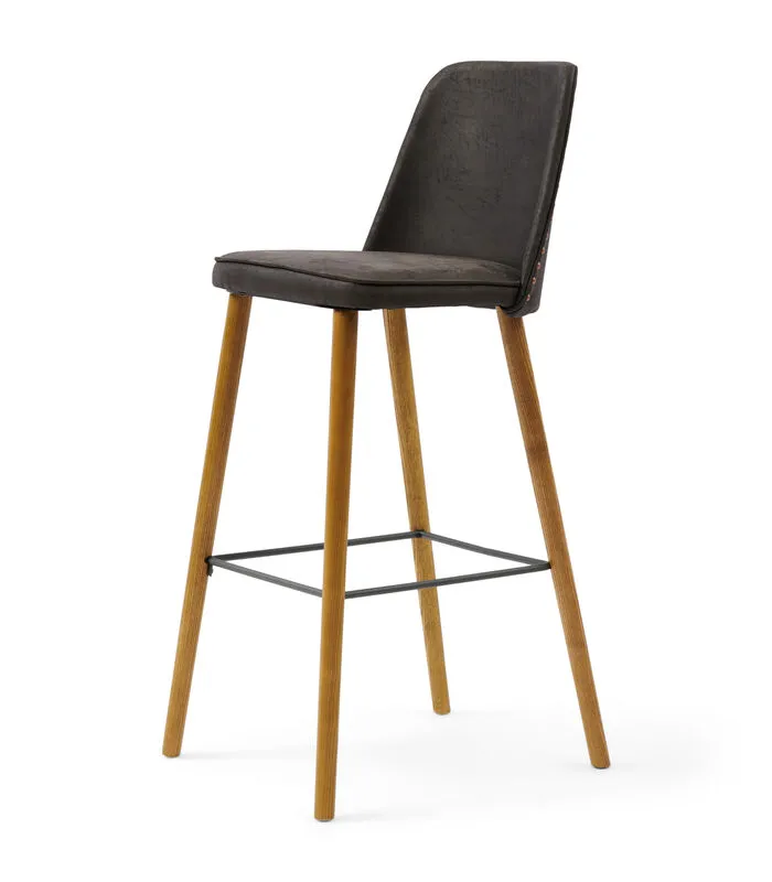 Rivièra Maison Vegas Bar Stool Pel Espresso - Image 2