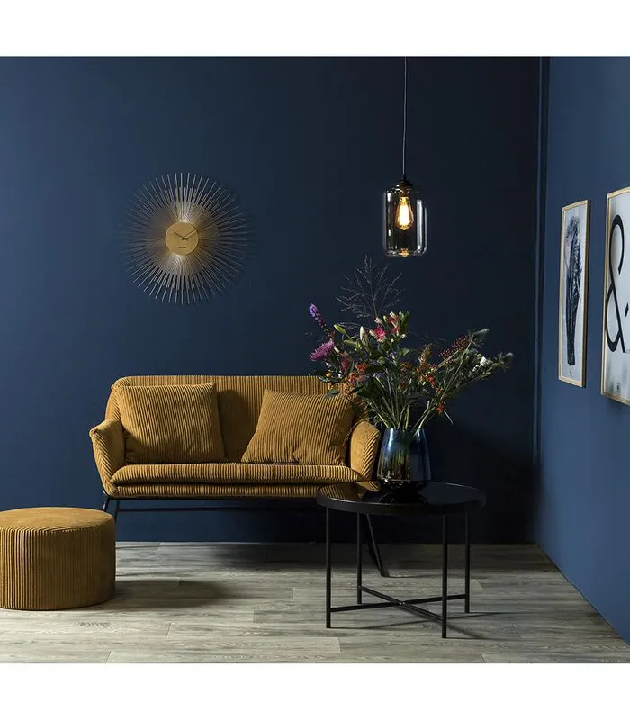 Leitmotiv Salontafel Smooth - Mat Zwart, Zwart Glas Top - 60x46cm - Image 3