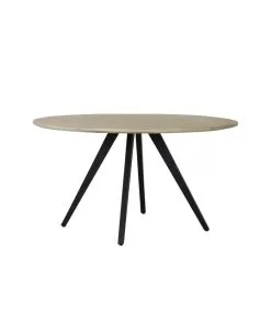 Light & Living Eettafel Magnifera - Hout/Zwart - Ø120cm