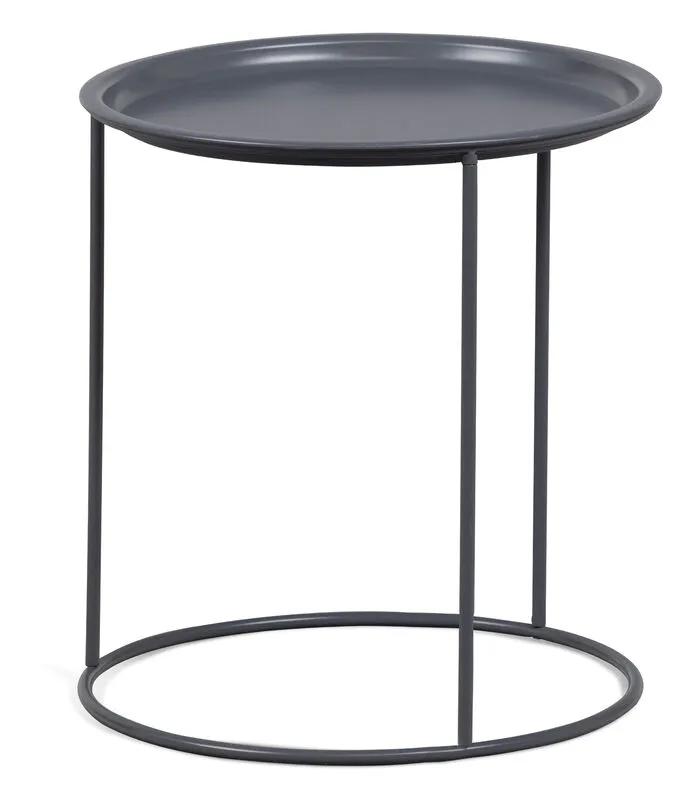 WOOOD Ivar Bijzettafel M - Metaal - Asphalt - 43x40x40 - Image 3