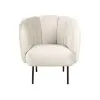 Leitmotiv Fauteuil Tulip Velvet - Wit - 76x71x81cm