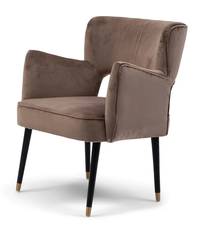 Rivièra Maison Eetstoel Laurel DAC Vel III GlMink - Polyester, Rubberhout - (LxBxH) 67.0x69.0x81.0 Cm - Image 2