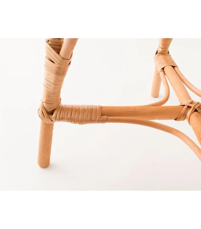 Kok Maison Rieten Ronde Tafel Colette 2 - Glas 50 Cm - Image 4