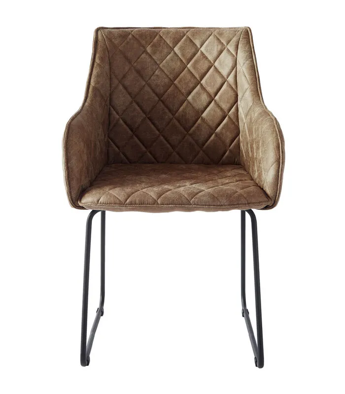 Rivièra Maison Eetkamerstoel Met Armleuning - Isco Drive Dining Armchair - Bruin