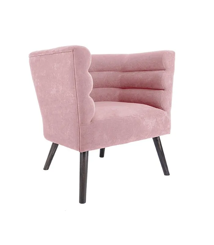 Leitmotiv Stoel Explicit - Suede Look Roze - 74x71x74cm