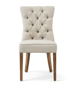 Rivièra Maison Eetkamerstoel - Balmoral Dining Chair Oxford Weave - Flanders Flax - Naturel