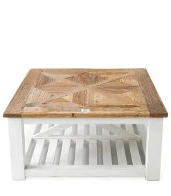 Rivièra Maison Bijzettafel Hout - Château Chassigny Table - 90x90 Cm - Wit